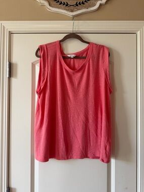 Time and Tru Coral Scoop Neck Sleeveless Tank